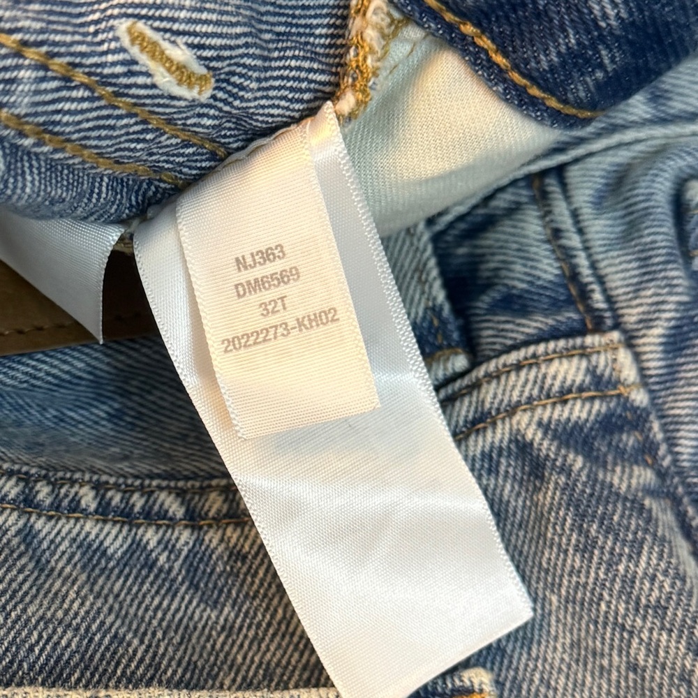Madewell Womens Baggy Straight Jeans Blue Wash Denim Size 32 T - Picture 8 of 14